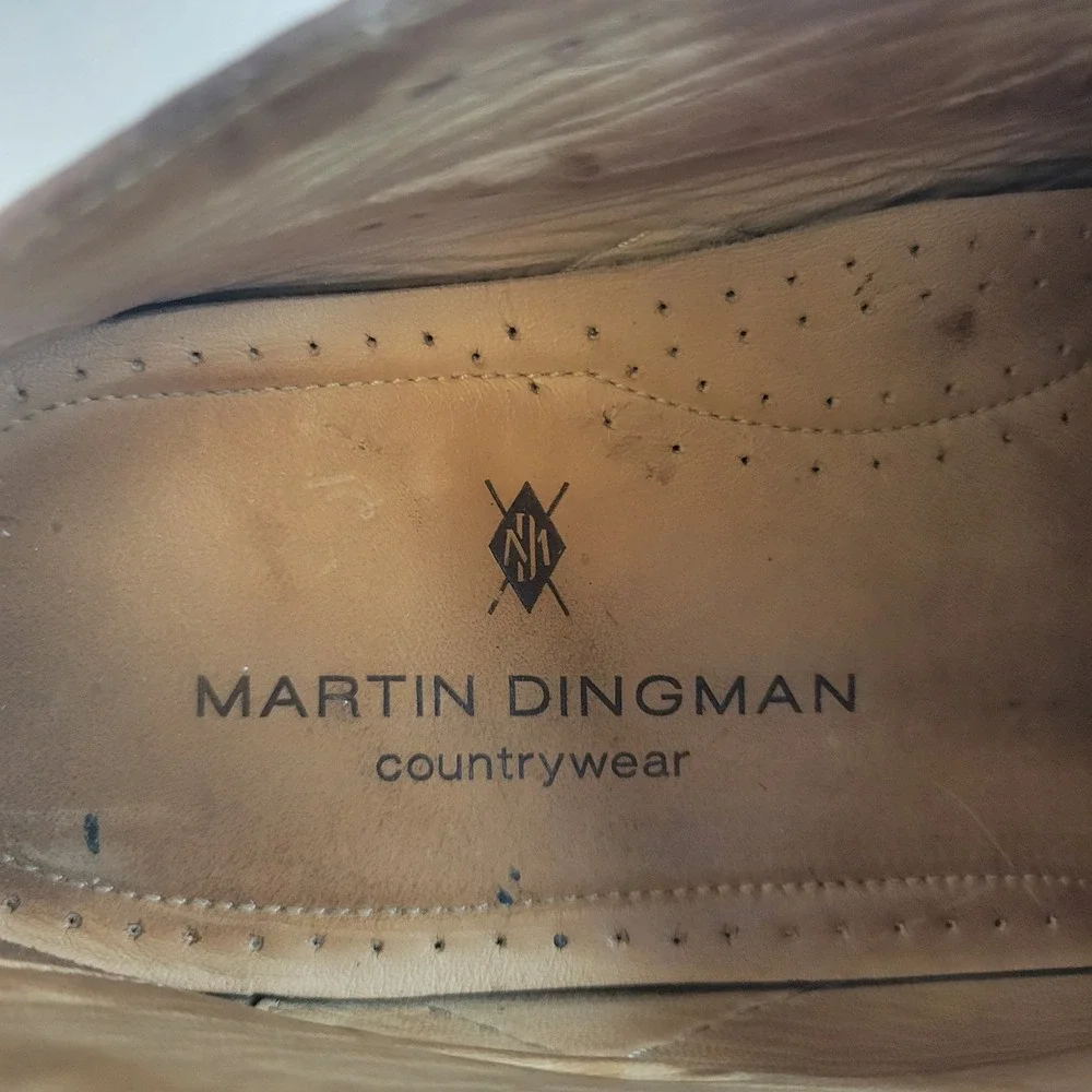 Martin Dingman Mens Brown Leather Boat Shoes Vibram Sole 9.5 M Chukka Brazil